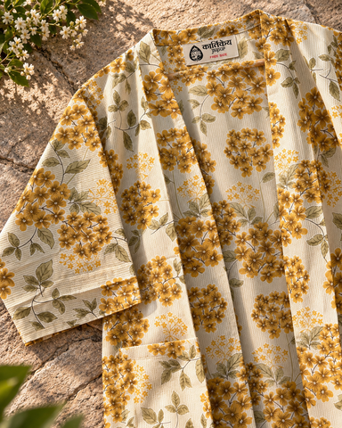 Beach Wear Cotton Kimono - Free Size