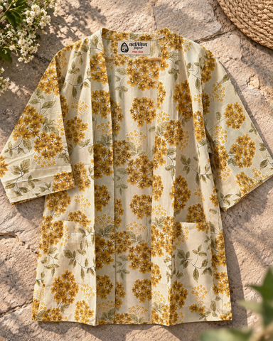 Beach Wear Cotton Kimono - Free Size