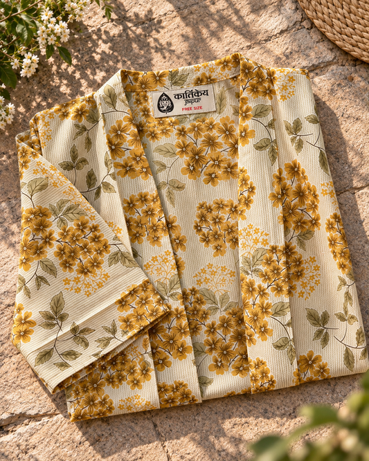 Beach Wear Cotton Kimono - Free Size