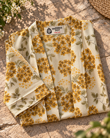 Beach Wear Cotton Kimono - Free Size