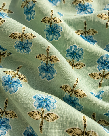 Block Printed Vintage Cotton Kimono for Women