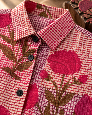 Floral Oversized Cotton Shirt for Women X Ratikha Venugopal
