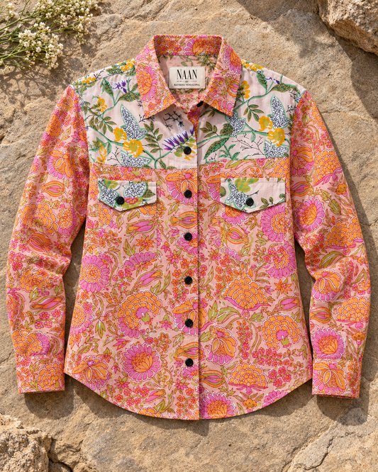 Niva Floral Vintage Womens Cotton Shirt by NAAN by Ratikha Venugopal