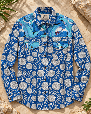 Niva Floral Vintage Womens Cotton Shirt by NAAN by Ratikha Venugopal