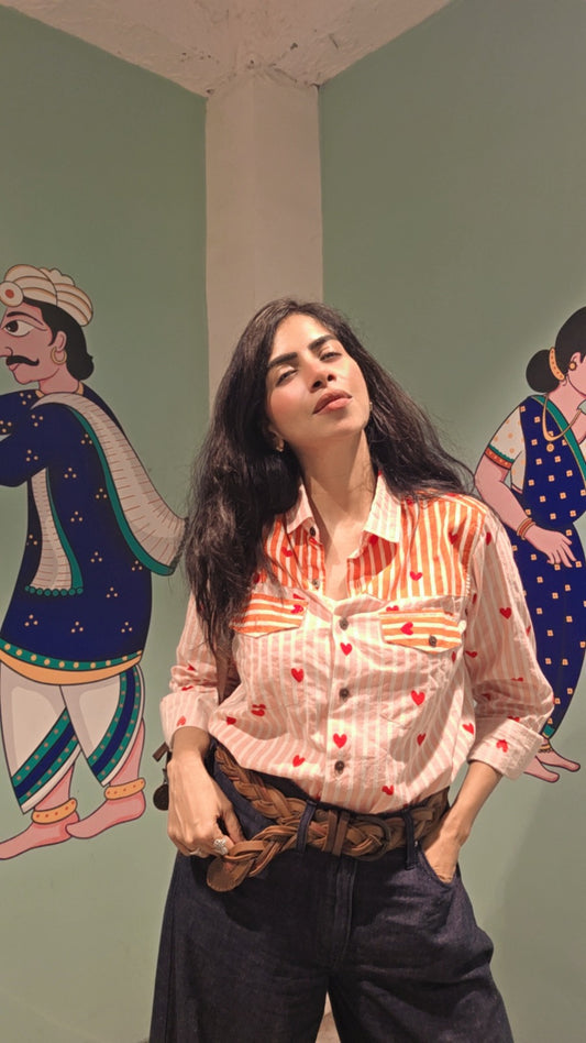 Niva Floral Vintage Womens Cotton Shirt by NAAN by Ratikha Venugopal