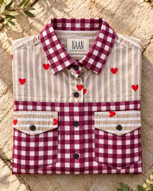 Niva Floral Vintage Womens Cotton Shirt by NAAN by Ratikha Venugopal