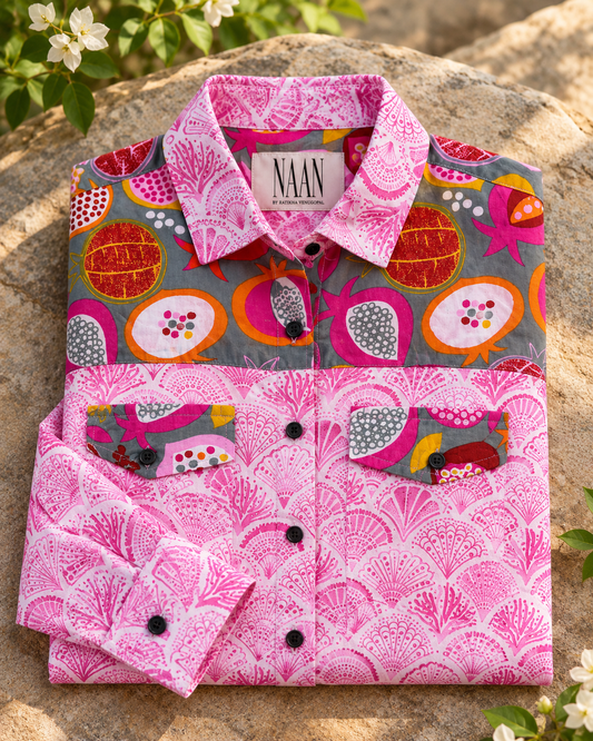 Niva Floral Vintage Womens Cotton Shirt by NAAN by Ratikha Venugopal