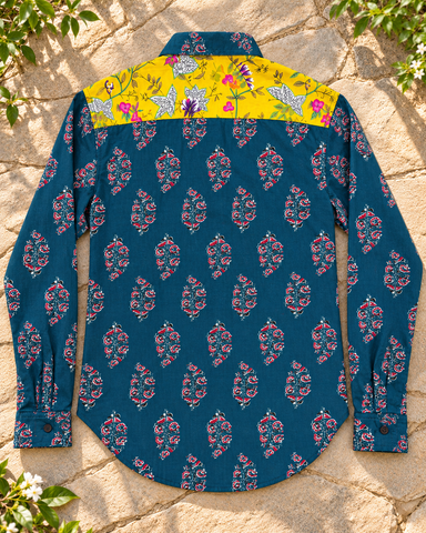 Niva Floral Vintage Womens Cotton Shirt by NAAN by Ratikha Venugopal