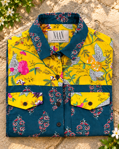 Niva Floral Vintage Womens Cotton Shirt by NAAN by Ratikha Venugopal