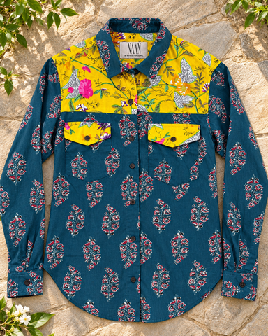 Niva Floral Vintage Womens Cotton Shirt by NAAN by Ratikha Venugopal