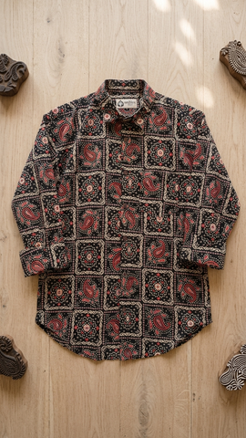 Kalamkari Print Cotton Full Sleeves Shirts for Men