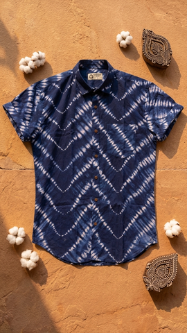 Kartikeya Jaipur Tie & Dye Handcrafted Cotton Shirt - Limited Edition