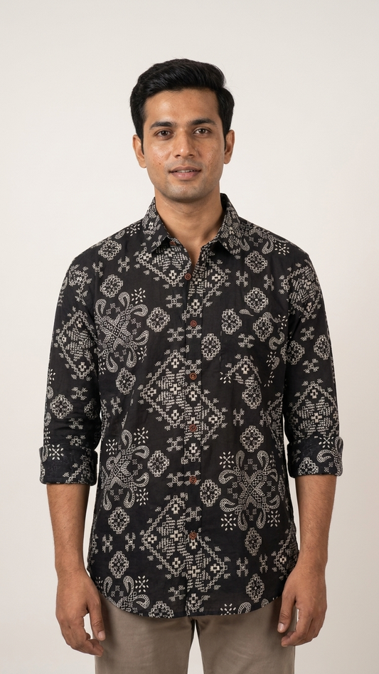 Floral Print Casual Shirt for Men By Kartikeya Jaipur