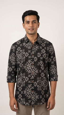 Floral Print Casual Shirt for Men By Kartikeya Jaipur