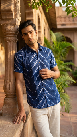 Kartikeya Jaipur Tie & Dye Handcrafted Cotton Shirt - Limited Edition