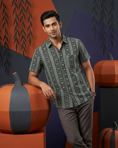 Classic Cotton Printed Half Sleeves Shirt for Men