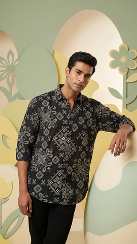 Floral Print Casual Shirt for Men By Kartikeya Jaipur
