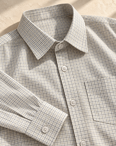 Mens Mini Checkered Every Day Wear Premium Cotton Shirt