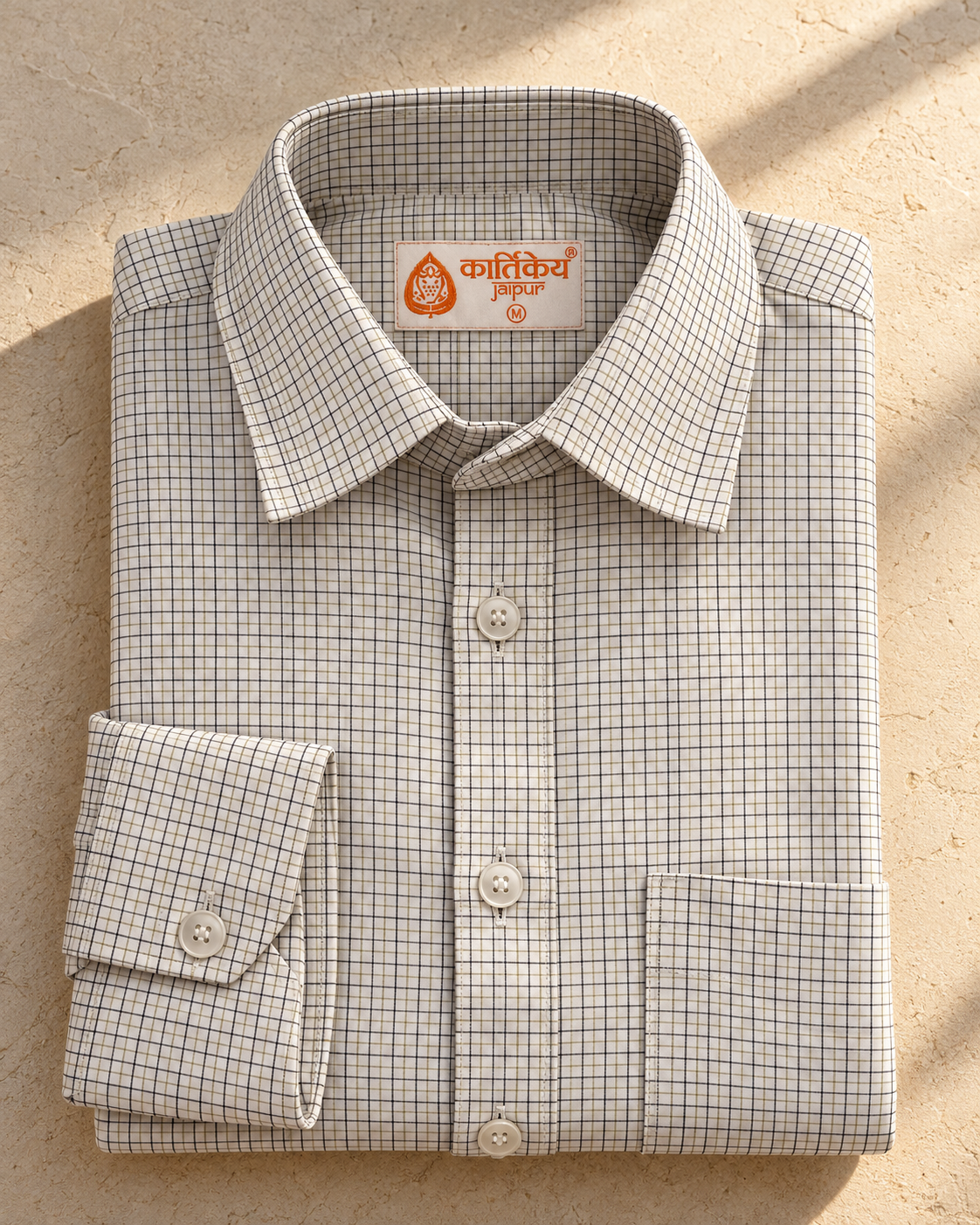 Mens Mini Checkered Every Day Wear Premium Cotton Shirt
