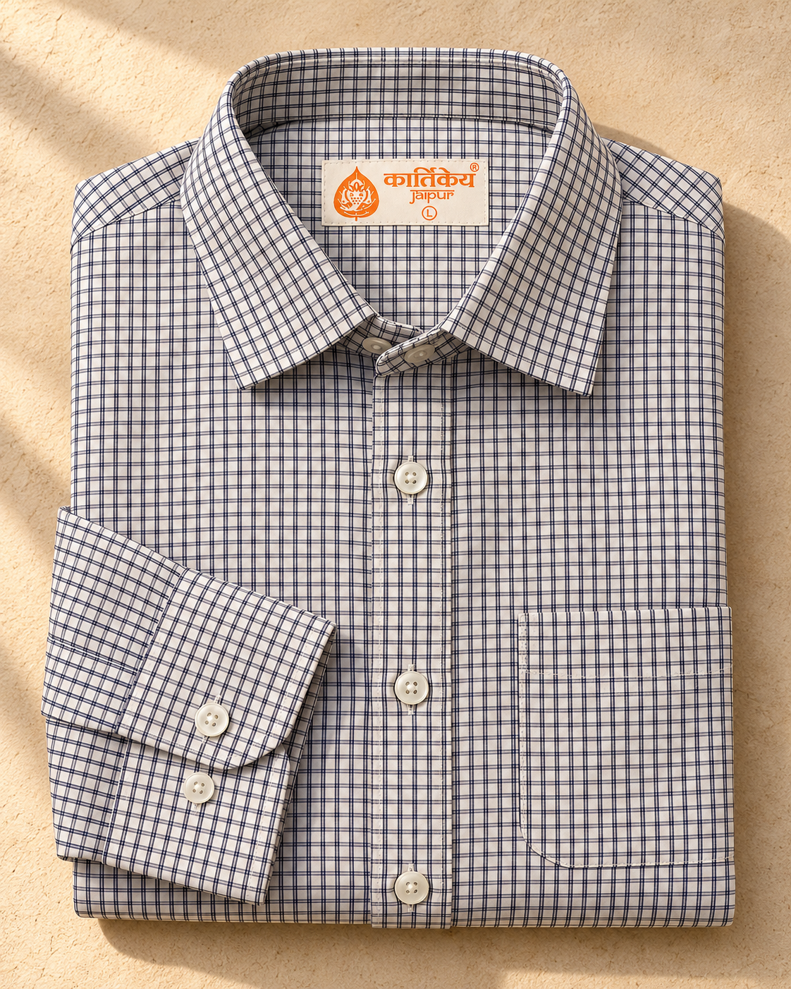 Mens Mini Checkered Every Day Wear Premium Cotton Shirt