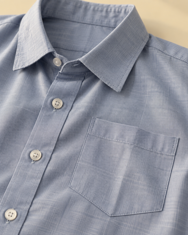 Light Blue Premium Cotton Shirt for Men