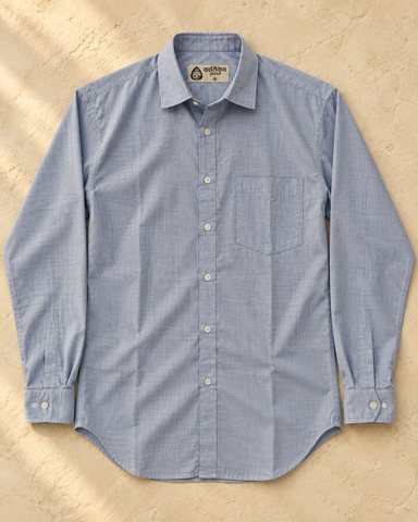 Light Blue Premium Cotton Shirt for Men