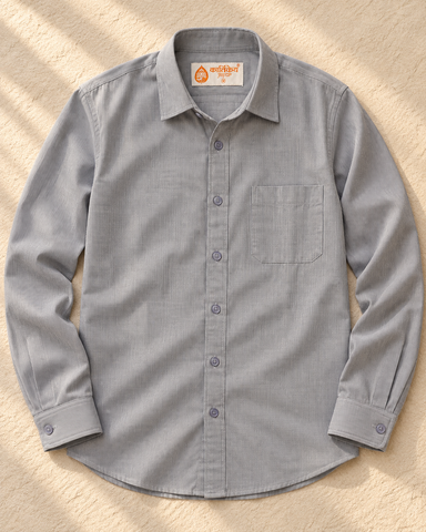 Classic Premium Cotton Semi casual Shirt for Men - Charcoal
