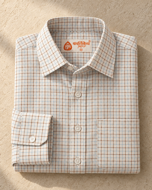 Mens Checkered Every Day Wear Premium Cotton Shirt