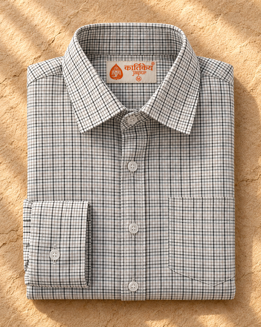 Mens Checkered Every Day Wear Premium Cotton Shirt