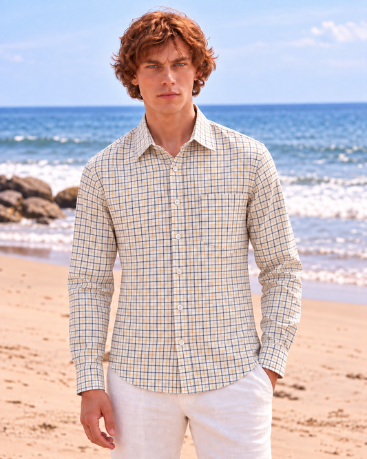 Mens Checkered Every Day Wear Premium Cotton Shirt