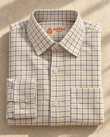 Mens Checkered Every Day Wear Premium Cotton Shirt