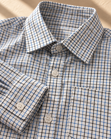 Mens Mini Checkered Every Day Wear Premium Cotton Shirt