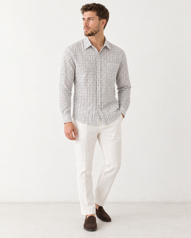 Mens Small Checks Every Day Wear Premium Cotton Shirt