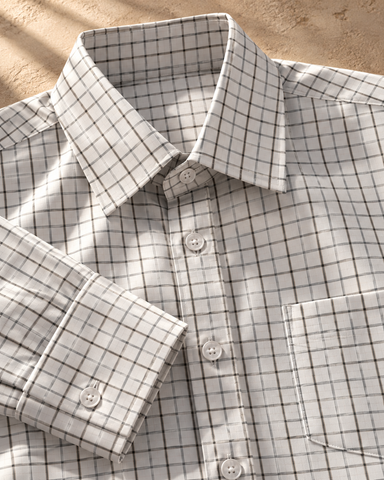 Mens Small Checks Every Day Wear Premium Cotton Shirt