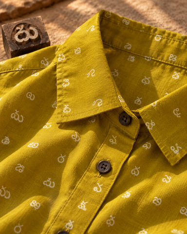 Heritage Telugu Script Shirt for Women