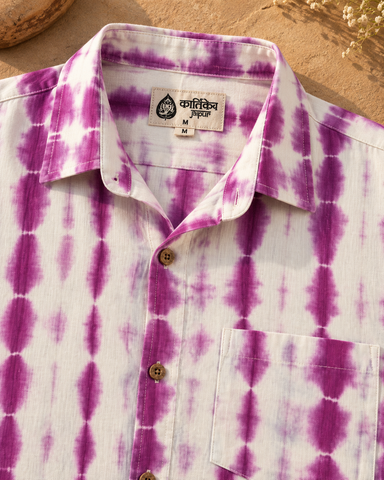 Lavender Tie Dye Cotton Shirt
