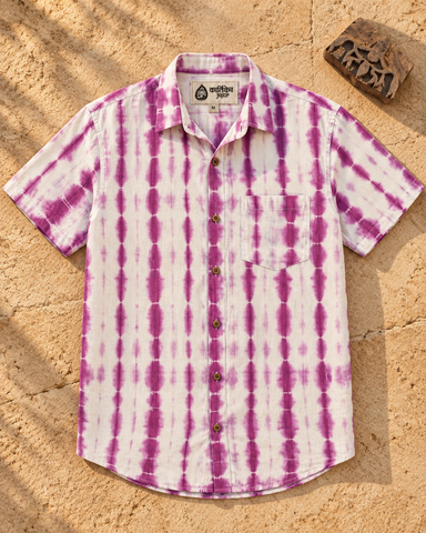 Lavender Tie Dye Cotton Shirt