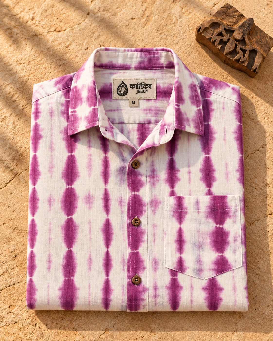 Lavender Tie Dye Cotton Shirt