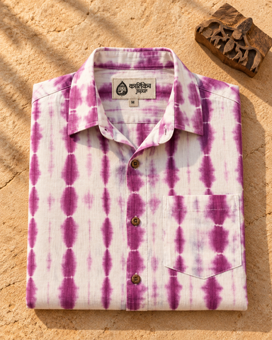 Lavender Tie Dye Cotton Shirt