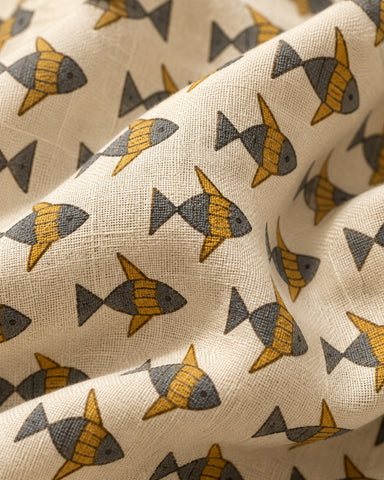 Quirky Fish Print Printed Men's Shirt Full Sleeves