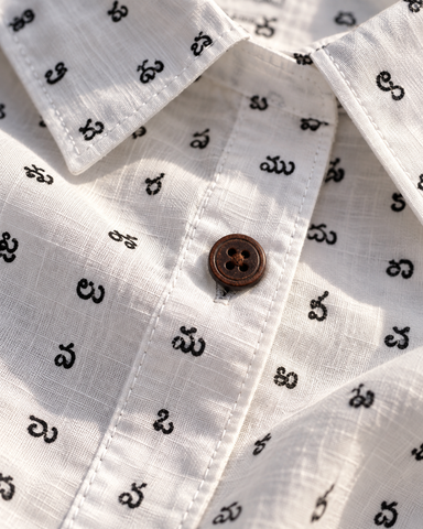 Classic Telugu Alphabet Full Sleeves Shirt for Women