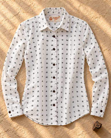 Classic Telugu Alphabet Full Sleeves Shirt for Women