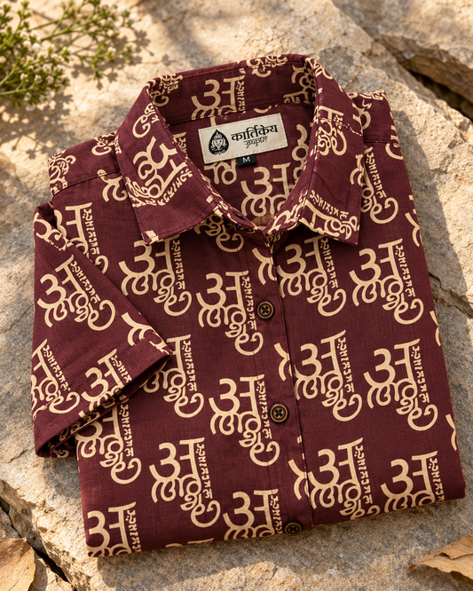 अक्षरमाला Cotton Half Sleeve Shirt for Women