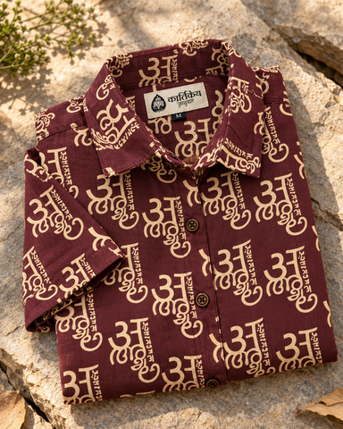 अक्षरमाला Cotton Half Sleeve Shirt for Women