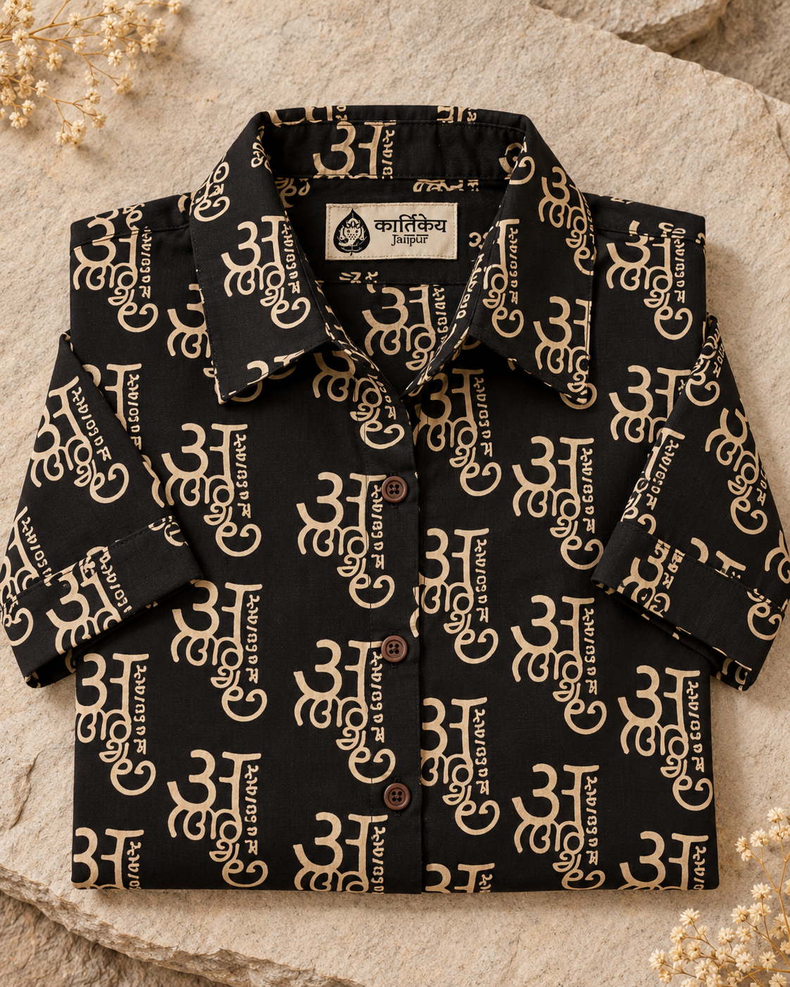 अक्षरमाला Cotton Half Sleeve Shirt for Women