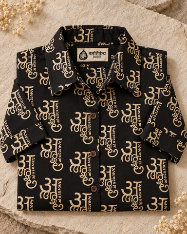अक्षरमाला Cotton Half Sleeve Shirt for Women