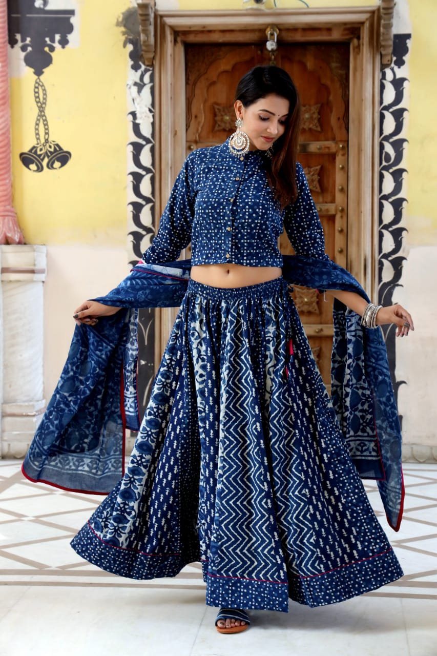 Wedding Wear Embroidery Designer Jaipuri Lehenga Choli, Dupatta Fabric:  Georgette, 2.50 M