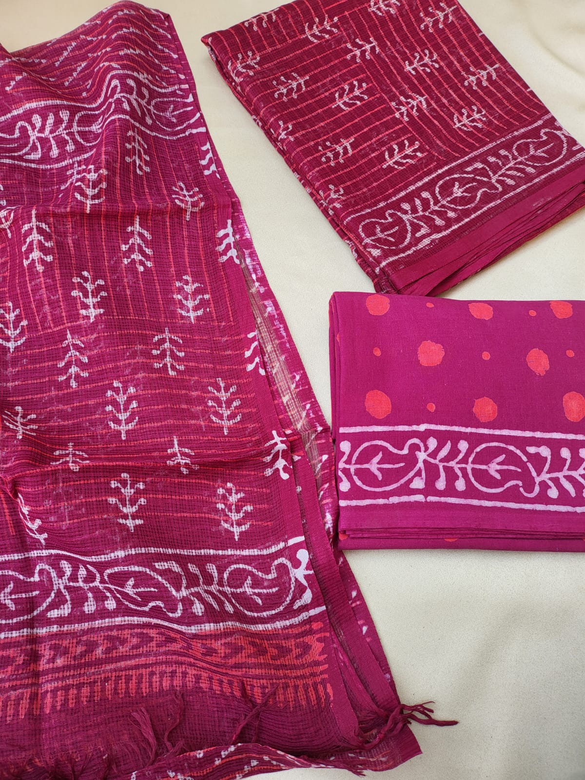 Jaipuri Printed Unstitched Cotton Suit Material | LRSSLNI-1022-12 ...