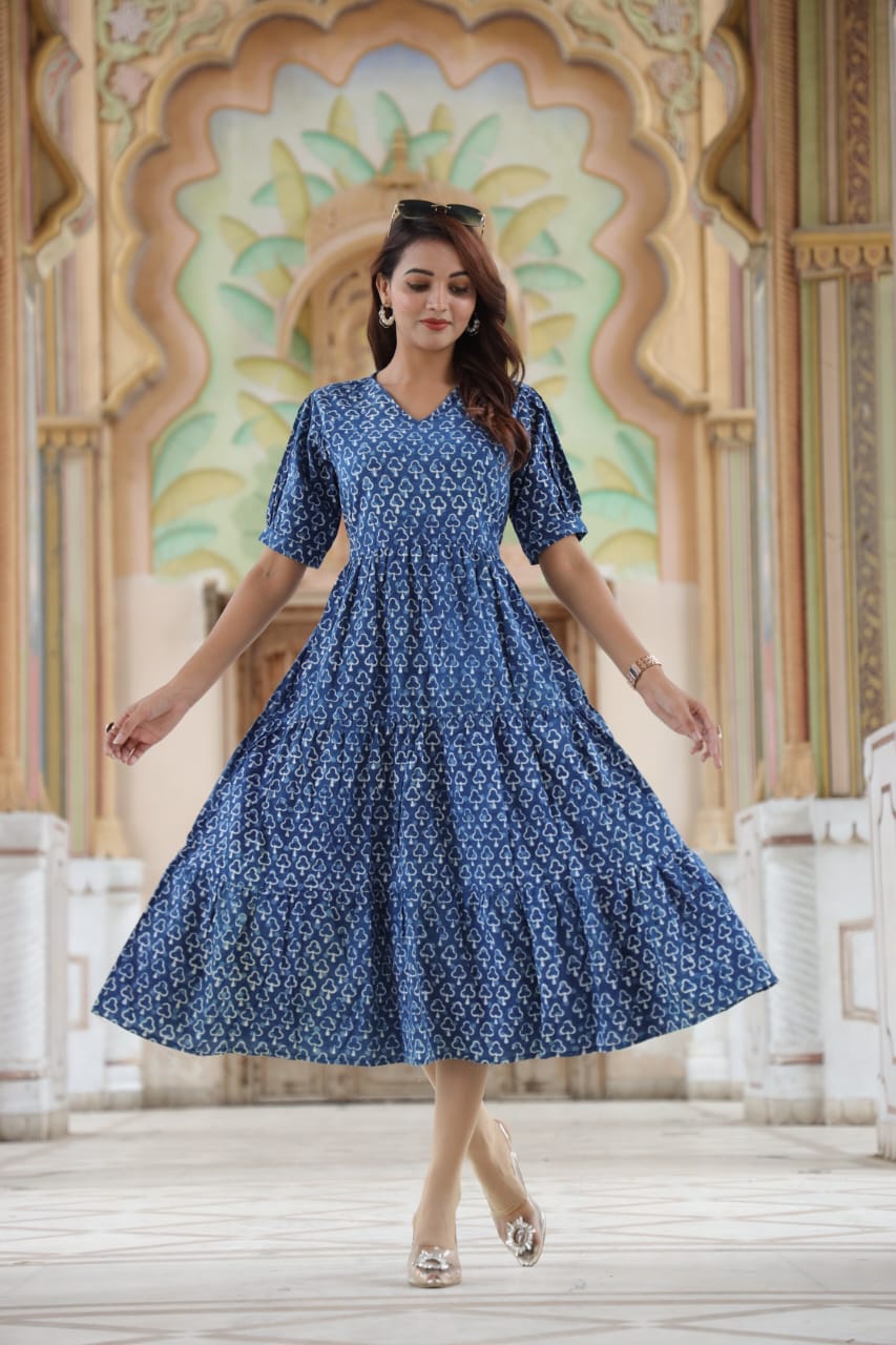 Shop the Trend: Multicolor Block Printed Cotton Dress – Luxurion World