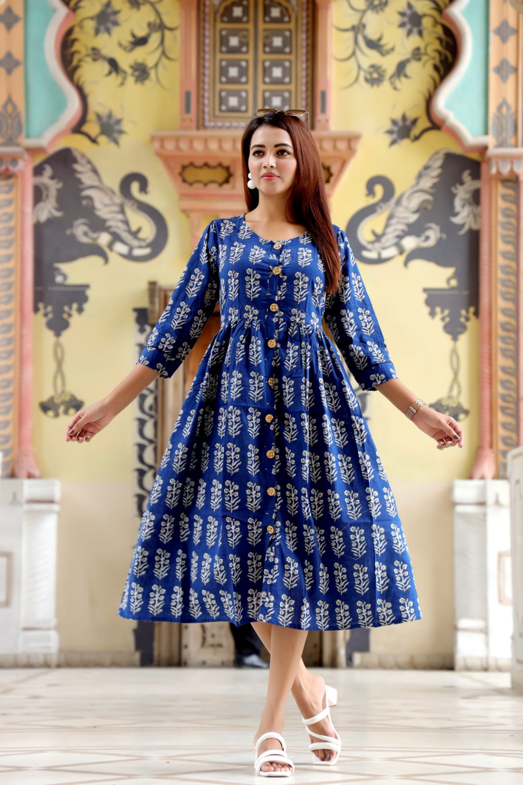 one piece dress bagru print at Rs.600/Piece in jaipur offer by print